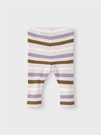 Name It Stribede Glimmer Rib Leggings Kanie Orchid Hush